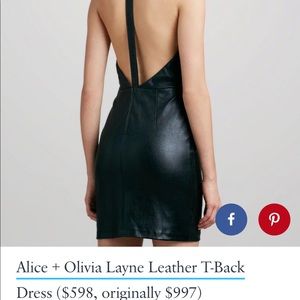_ - 💝Alice and Olivia 100% Lambskin Layne Dress